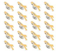 Abaodam 20 pièces Broche Métal Ruban Jaune Épingle Boutonnière Sensibilisation Internationale Accessoires pour Campagne Caritative et Santé