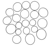 Abaodam 20 Pièces Courroie en Caoutchouc Noire pour Magnétophone, | Souple, Robuste, Réduit le Bruit, Restaure la Vitesse, pour Recorder et Turntable