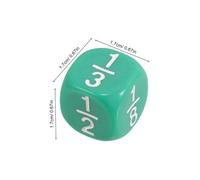 Abaodam 20 pièces Dés Éducatifs Fractions Arrondis Acrylique pour Garçon Fille Jeu Éducatif Mathématiques avec Multiples Faces Améliore Compréhension et Calcul pour Classe et
