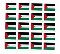 Abaodam 20 pièces Drapeaux à Main Palestine avec Manche Petits Drapeaux Main pour Fêtes Événements Sportifs et Décorations Extérieures