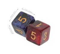 Abaodam 20 Pièces Galaxy Dice Set Acrylic Numbered Six-Sided Cubes with Two-Tone Sparkly Design for Board Games Rpgs Classroom Counting