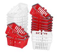Abaodam 20 pièces Lot de Paniers Miniatures Plastique pour Décorations Jouets de Modèle Réduit Accessoires pour Maison de Poupée Jouets pour Garçon Fille Répliques de Petits Paniers de
