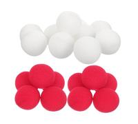 Abaodam 20 pièces Lot Nez de Clown Mousse Rouge et Blanc Accessoires Cosplay et Fête Anniversaire Costume Théâtral