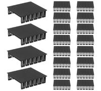 Abaodam 20 Pièces Plaque de Remplacement en Plastique Noir , Protection la Poussière , Installation Facile pour Boîte de Distribution Électrique pour Usage Domestique et Commercial