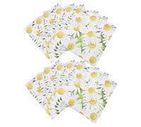 Abaodam 20 Serviettes en Papier Marguerite Douces et Faciles à Transporter pour Fêtes et Tea Parties, Décoration de Fleur Élégante et Raffinée en Papier