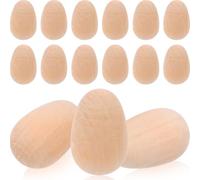 Abaodam 20 Œufs Factices en Bois 35 Mm pour Pâques, Décorations D'œufs DIY, Accessoires de Bricolage, Jouets Cuisine Réalistes pour Fêtes et Activités Créatives