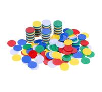 Abaodam 200 Jetons de Jeu en Plastique 19Mm X 2Mm Multicolores Jetons de Poker pour Bingo Apprentissage des Chiffres et Calculs Mathématiques Garçon et Filles