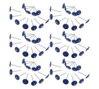 Abaodam 200 Pièces Clous de Toiture Ronds Bleus 5x2,3 Cm en Plastique et Métal pour Fixation et Protection des Membranes Étanches sur Feutre de Toit et Panneaux Mousse