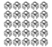 Abaodam 200 Pièces Écrou D'insertion M6 en Fer pour Tubes Carrés, Insert Fileté Stable à Souder, Installation Rapide pour Meubles et Machines, Fourniture de Remplacement Métallique