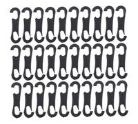 Abaodam 200 pièces Lot de Crochets Plastique Abs pour Housse Siège Voiture Fixation Pratique et Crochet S-Type Accessoires Intérieurs Auto Compatibles