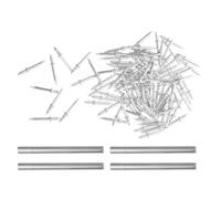 Abaodam 200pcs Clous sans Couture à Double Tête en Fer Argenté avec Outil Spécifique à Douille pour Fixation Fiable sans Dommage des Murs, pour Plinthes et Meubles
