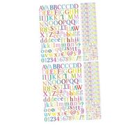 Abaodam 20feuilles Stickers Alphabet Et Numéros Autocollants Vinyle Imperméables Pour Décoration De Boîte Aux Lettres Et Création Artistique Ensemble De Colorées Pour Scrapbooking Et