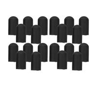 Abaodam 20pcs Silicone Drumstick Caps with Vibration Absorption for Silent Drum Practice, Easy to Install, Stylish Black Protective Tips for Standard Drumsticks