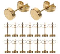 Abaodam 20pièces Boucles Oreilles Rondes Acier Pour Femmes Et Hommes Lot De Design Simple