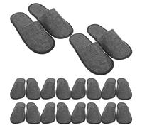 Abaodam 20pièces Pantoufles Intérieur Pliables Et Solide Pour Hôtel Et Maison Style Portable Léger Coton-lin Antidérapantes Et Confortables Unisexes Pour Voyage Et Visite