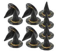 Abaodam 24 Mini Chapeaux de Sorcière Halloween en Plastique Noir 5 CM Décorations Miniatures pour Maison Hantée Accessoires Créatifs pour Bouteilles de Vin et Loisirs DIY Lot de 12