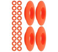 Abaodam 24 Pièces Anneaux Anti-éclaboussures en PVC, Noirs et Orange | Réduit les Projections D’eau, Garde les Mains Sèches, Convient à Plupart des Manches, Usage Mer
