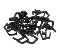 Abaodam 24 Pièces Crochet pour Panneau Perforé, Forme J, Clip-on, 0,5 Kg | Accessoire Repositionnable, Rangement D’outils Légers, Atelier Garage Vitrine, pour Panneau Perforé
