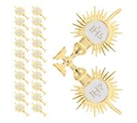 Abaodam 24 pièces Décorations Religieuses Vintage pour Fête Ornement Saint Lumineux Résistant pour Centre de Table Noël et Célébrations Chrétiennes