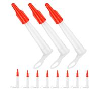 Abaodam 24 Pièces Embouts de Calfeutrage Réutilisables avec Bouchons Étanches Embouts à Vis pour Pistolet à Mastic Applicateurs Anti-goutte pour Colle et Joint Étanchéité Accessoires pour