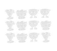 Abaodam 24 pièces Miniature Cups Set Mini Food Container Model Lightweight Smooth Surface Mini Mugs Decoration for Dollhouse Keychain Making