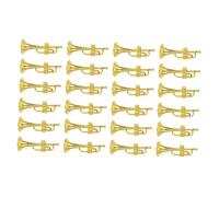 Abaodam 24Pièces Mini Trompette Dorée Décorations Réalistes pour Modèles Miniatures et Jouets Accessoires de Maison Chic et Unique