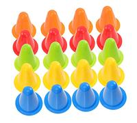 Abaodam 25 pièces Lot de Cônes Miniatures Colorés pour Entraînement Roller et Football Marqueurs Dagilité pour Garçon Fille et