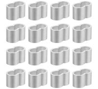 Abaodam 25 Pièces Manchons de Sertissage en Aluminium Légers à Double Trou et Paroi Fine pour Câbles Élastiques, Connecteurs Portables pour Aventures en Plein Air et Camping