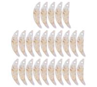 Abaodam 25 Pièces Pendentifs Dent Loup Plastique Légers et Résistants pour Bracelets Colliers Accessoires Décoration Costume Fête 40X10 MM