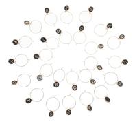 Abaodam 26 Pièces Breloques à Vin en Alliage Réutilisables pour Décorer Verre à Vin, Marqueurs de Verre Élégants pour Fête et Hôtel, Accessoires de Table Pratiques