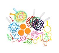 Abaodam 28 pièces Baguettes à Bulles Colorées Activités de Plein Air et Fêtes pour Garçon Fille Baguettes à Bulles Géantes et Petites pour