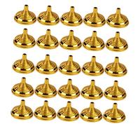 Abaodam 28Pièces Porte Drapeaux Plaqués Or Supports de Mâts de Ronds pour Intérieur Extérieur Accessoires de Luxe Pratique