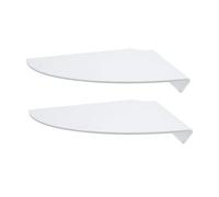 Abaodam 2Ensembles Étagère Murale Flottante Angle Lot de Support de Rangement pour Salon Salle de Bain Cuisine Design Élégant pour Haut Parleur