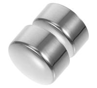 Abaodam 2pcs Bouchons de Main Courante en Acier Inoxydable Argenté, Embouts de Rampes D'escalier Ronds, Finition Lisse, Amélioration Esthétique pour Projets DIY Intérieurs