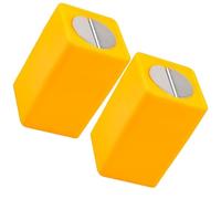 Abaodam 2pcs Conteneur de Rangement pour Lames Usagées en Abs Jaune Compact Design Sécurité Utilisateur pour Domicile et Dortoir
