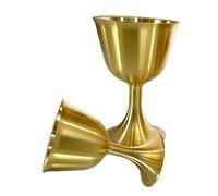 Abaodam 2pcs Coupe en Laiton Doré Rétro Multi-usage, Tasse Décorative Pratique de Calice, pour Temple et Usage Familial