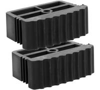 Abaodam 2pcs Housse Pliable pour Pieds D'échelle en Caoutchouc Noir Surface Portante Élargie et Antidérapante pour Protection Sécurisée du Sol