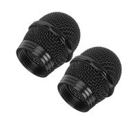 Abaodam 2pcs Tête de Micro en Métal pour Micro Grille de Remplacement Améliore la Clarté du Son Compatible pour Enregistrement et Performances en Direct