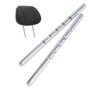 Abaodam 2pcs Tige de Support D'appui-tête en Métal Argenté pour Siège Auto et Camping-Car, Design Droit, Installation Facile, Apparence Élégante et Fonctionnelle