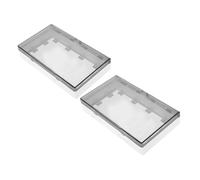 Abaodam 2pcs Ultra-Thin Imperproping Outlet Covers Adhesive 2 Positez La Protection des Douilles De Position Couvre De Bouche De Sortie De Socket D'installation Facile