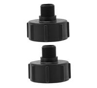 Abaodam 2pièces Adaptateur De Bac IBC Connecteur De Réservoir IBC Pouce Couvercle De Bac avec Joints Pebd