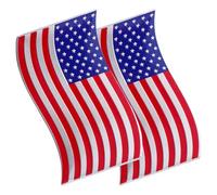 Abaodam 2pièces Autocollant Drapeau Américain pour Véhicules Résistant aux Intempéries Adhésif Métal pour Voiture Moto ou Camion Design Patriote Étanche et Facile à Poser