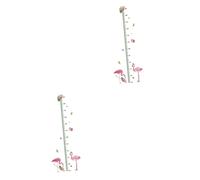 Abaodam 2pièces Autocollants Muraux Amovibles Flamingo Règle De Décorative Pour Garçon Fille Stickers Adhésifs Étanches Pour Décoration De Chambre Salle De Et Aire De