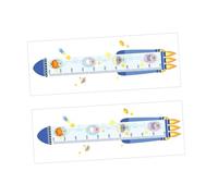 Abaodam 2pièces Autocollants Muraux Animaux Thématiques Pour Garçon Fille Mesure De Hauteur Ludique Et Décorative Stickers Cartoon Colorés