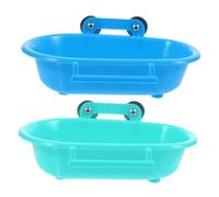 Abaodam 2pièces Bassin Suspendu pour Perroquets Petite Bassine De Bain pour Oiseaux Accessoires pour Cage à Oiseaux Bain Pratique pour Perroquet Et Autres