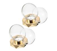 Abaodam 2pièces Boîte De Présentation Transparente pour Baseball avec Base Dorée Lot de Supports pour Collectionneurs Et Amateurs De Sports Et Mise Valeur De Vos Souvenirs Sportifs