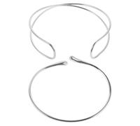 Abaodam 2pièces Bracelet Manchette Femme Argent Bijoux de Bras Ajustables et Ouverts pour Femmes et Filles Minimaliste