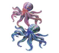 Abaodam 2pièces Décoration Murale Pieuvre pour Intérieur et Extérieur Lot de Sculptures Murales Artisanales