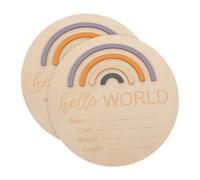 Abaodam 2pièces Étapes Mensuelles De Garçon Fille Cercles Bois Pour Étapes Importantes Panneaux Pour Mois De Garçon Fille Avec Prénom Né Pour Photos De Naissance