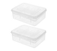 Abaodam 2pièces Incubateur pour Œufs De Reptiles à Compartiments Boîte Élevage Plastique Transparent pour Tortues Et Lézards Accessoire pour Animaux De Compagnie